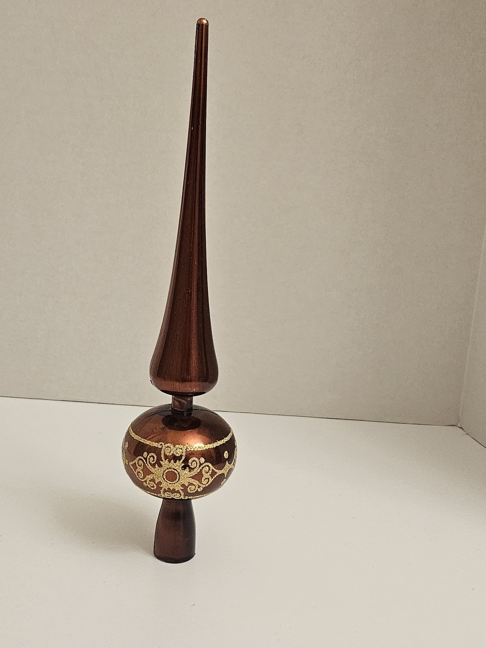 Vintage Pyramid Finial Ornament Tree Topper Plastic Made in Italy